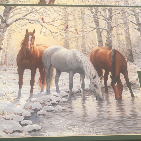 Cobble Hill 1000 Piece 🧩 Winter Tri Horses 🐴 - Picture 3 of 5
